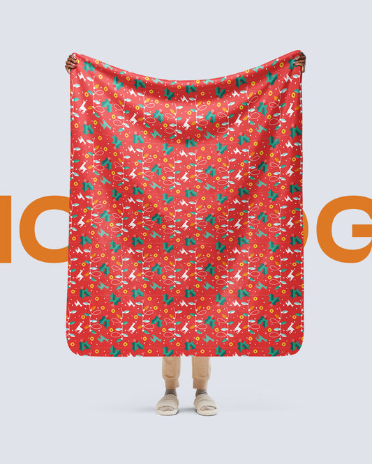 Sherpa blanket Christmas Peruvian style 50″×60″ - Inca Warrior Special Collection - AW21 - FREE SHIPPING